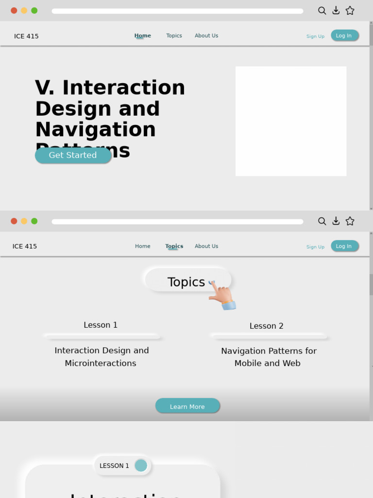 Interaction Design & Navigation Patterns | PDF | Menu (Computing ...