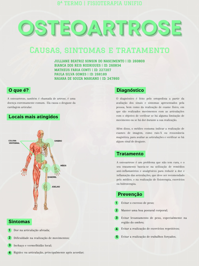 Osteoartrose | PDF | Osteoartrite | Remédio, image size:768x1024