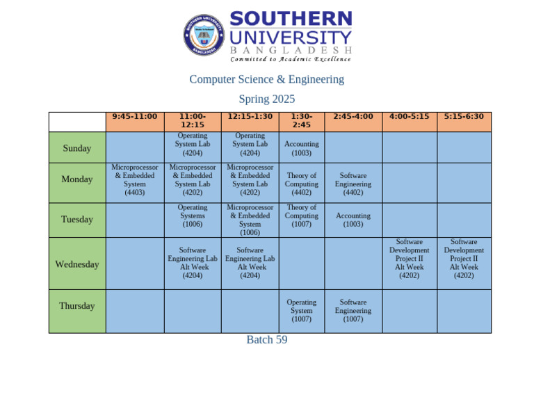 Fall 2024 Routine | PDF