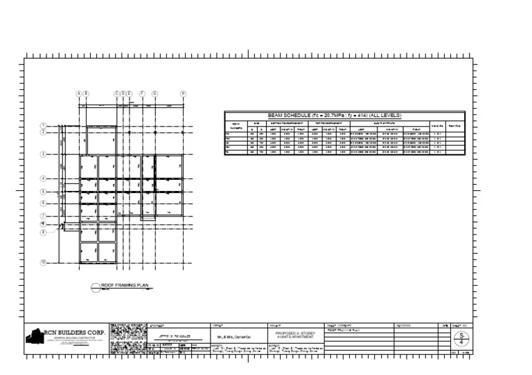 Daniel C Go Structural Roof Framing Plan | PDF | Structural Engineering ...