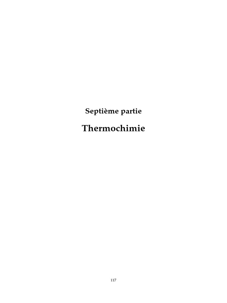 Thermochimie : Avancement et Énergies | PDF | Enthalpie | Réactions ...
