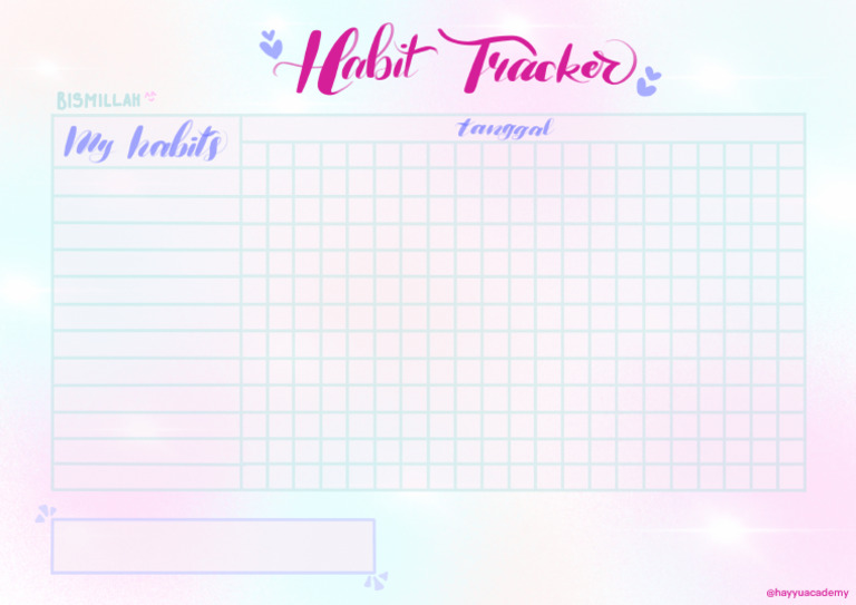 Habit Tracker Template | PDF