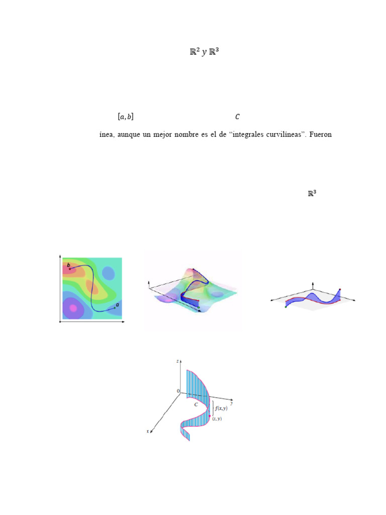 Integrales de línea en ℝ2 y ℝ3 | PDF | Integral | Curva