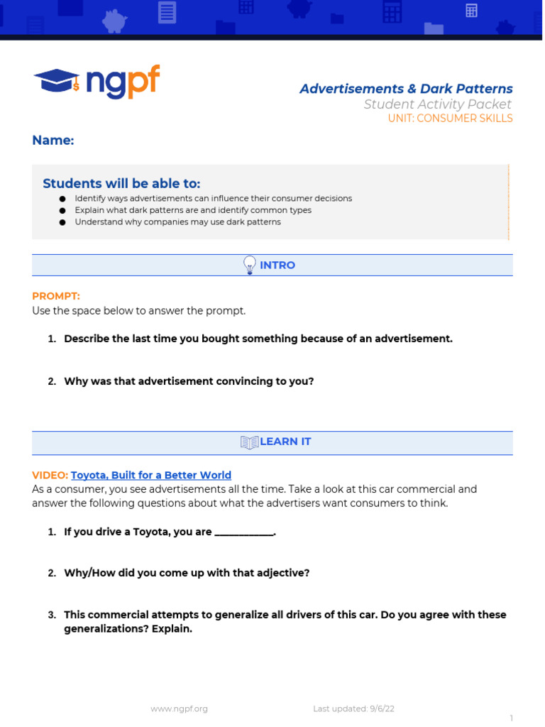 Advertisements & Dark Patterns May 6th | PDF | Advertising ...
