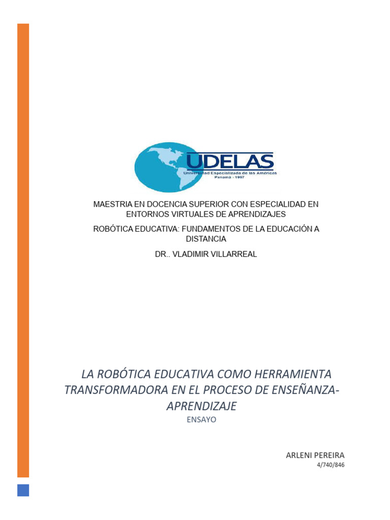 Robótica Educativa y Acuerdos de Aprendizaje | PDF | Enseñando ...