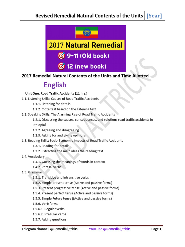 2017 Remedial Natural Program Overview | PDF | Function (Mathematics ...