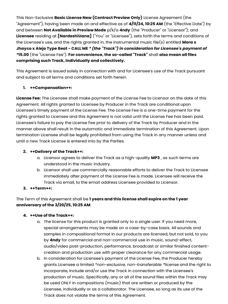 Pro1350218 04796912351645433427 39624245526334 | PDF | License | Indemnity
