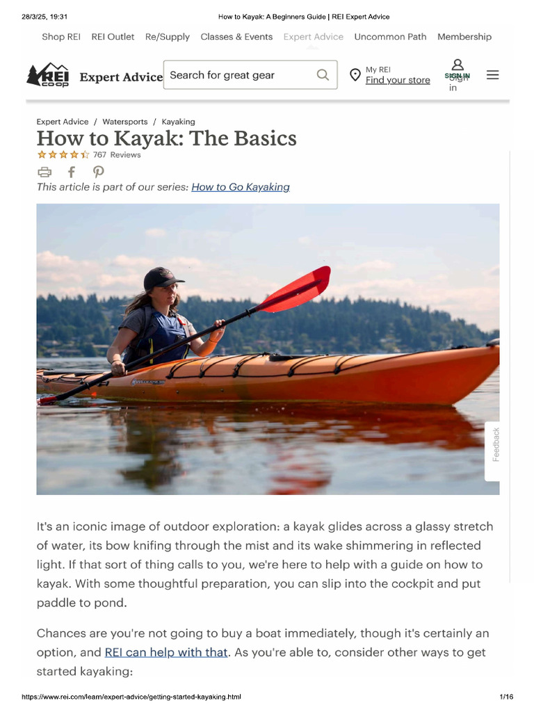 How To Kayak | PDF