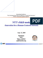 NTT's R&D Model: - Innovation For A Human-Centered Network