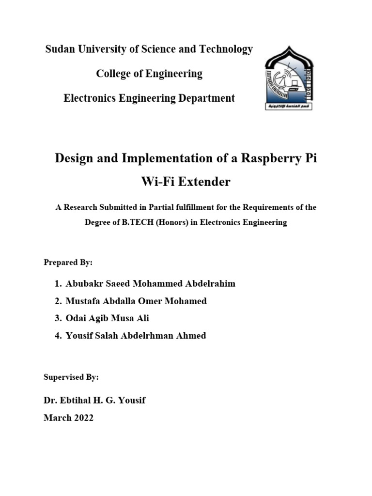 Design and Implementation of a Raspberry Pi Wi-Fi Extender | PDF ...