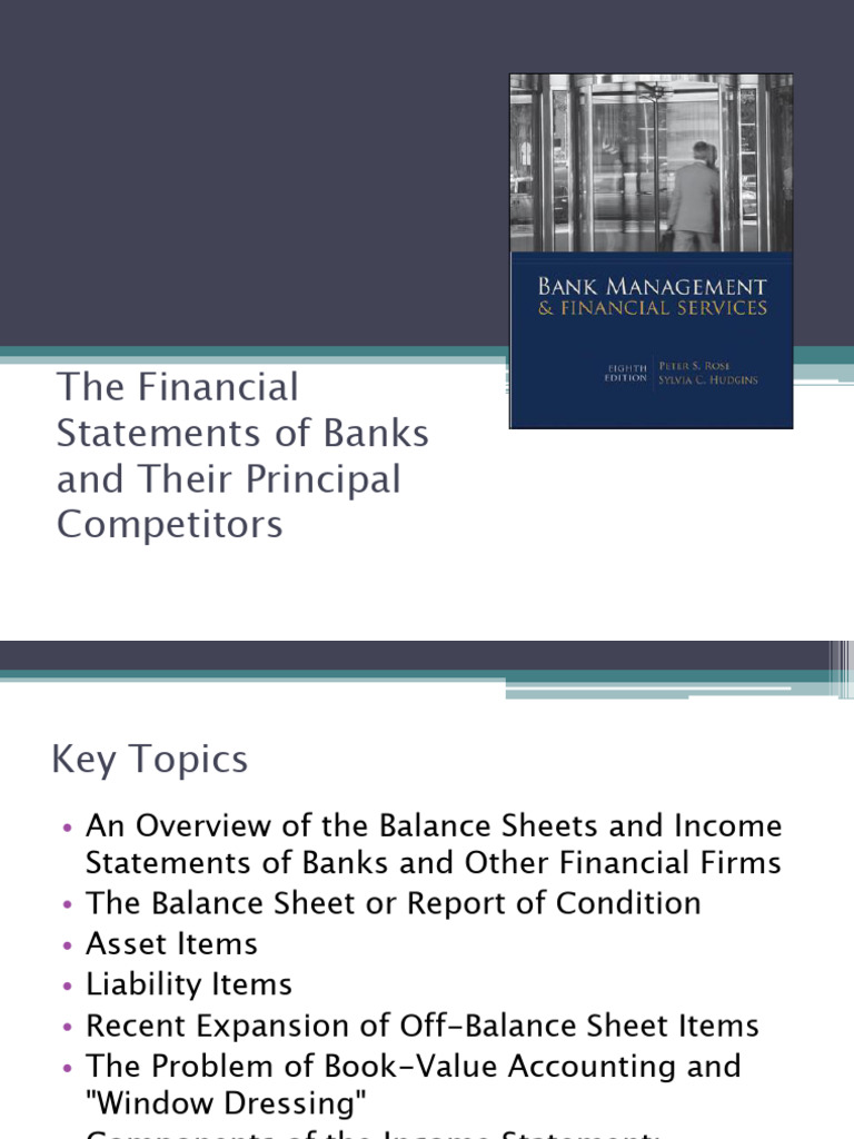 Bank Financial Statements Overview | PDF | Banks | Securities (Finance)