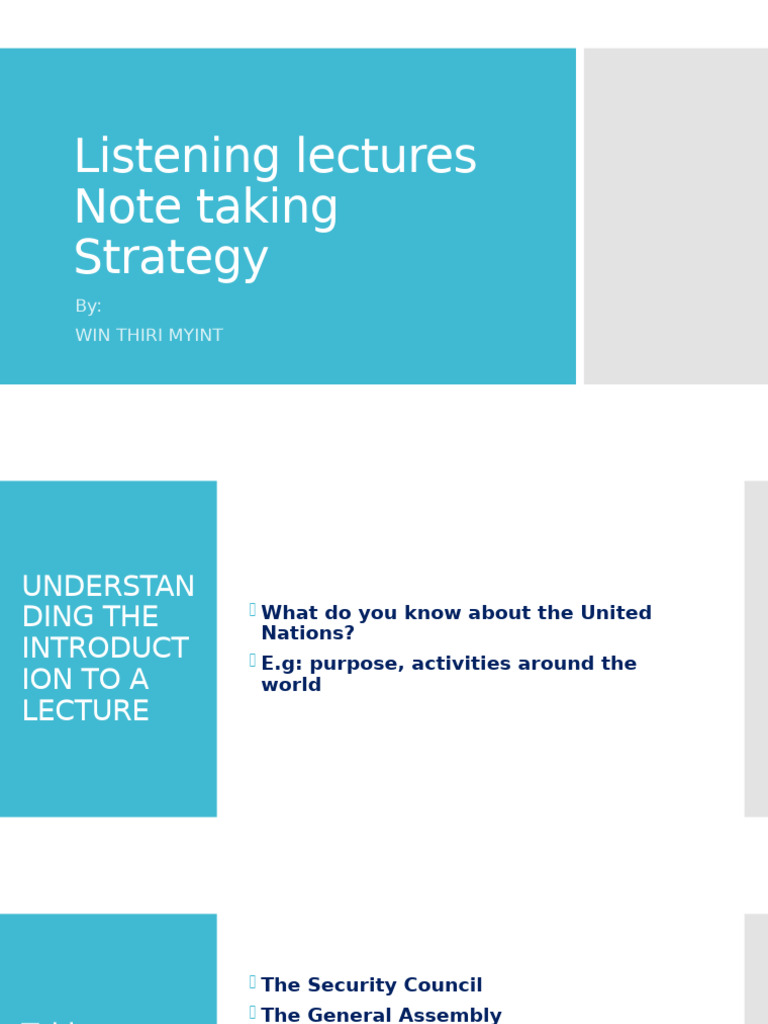 Listening Lectures | PDF