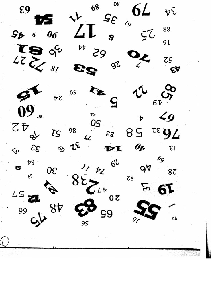 Numbers 1 | PDF
