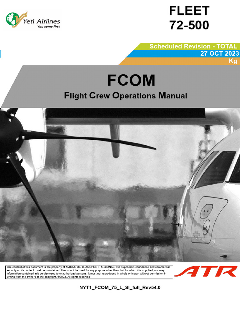 Nyt1 Fcom 75 L Si Full Rev540 | PDF | Aviation | Aircraft
