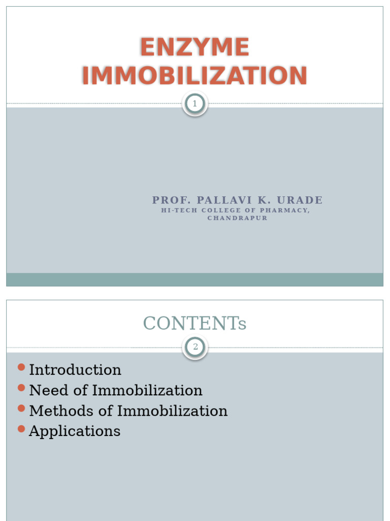 Enzyme Immobilization Techniques and Benefits | PDF | Enzyme | Physical ...