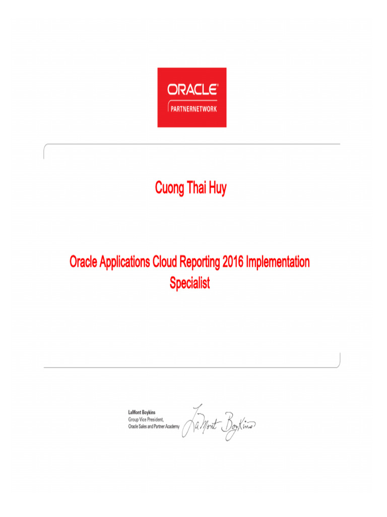 Oracle Applications Cloud Reporting 2016 Implementation | PDF