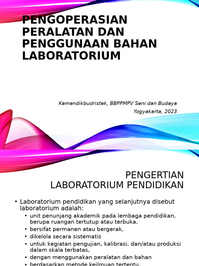 Dimensi 2pengoperasian Alat Dan Bahan Laboratorium | PDF