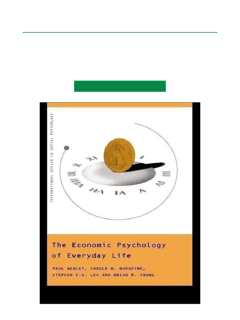 The Economic Psychology of Everyday Life 1st Edition Optimized PDF ...