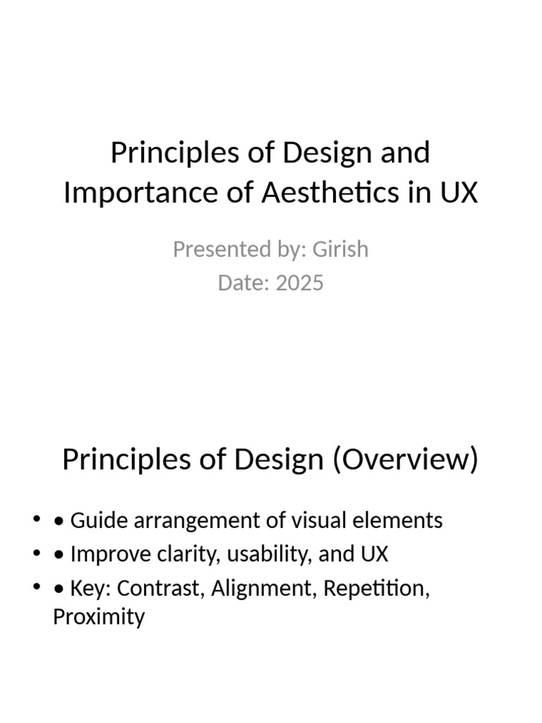 UI UX Design Principles Girish | PDF