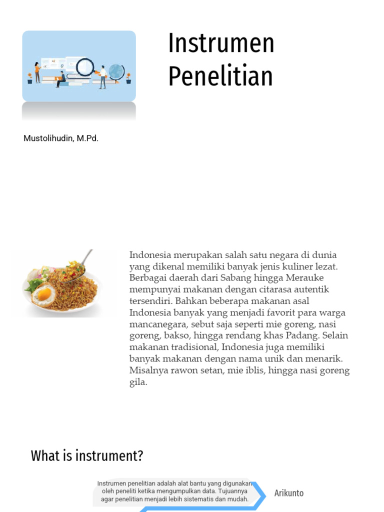 Jenis Instrumen Penelitian dan Fungsi | PDF