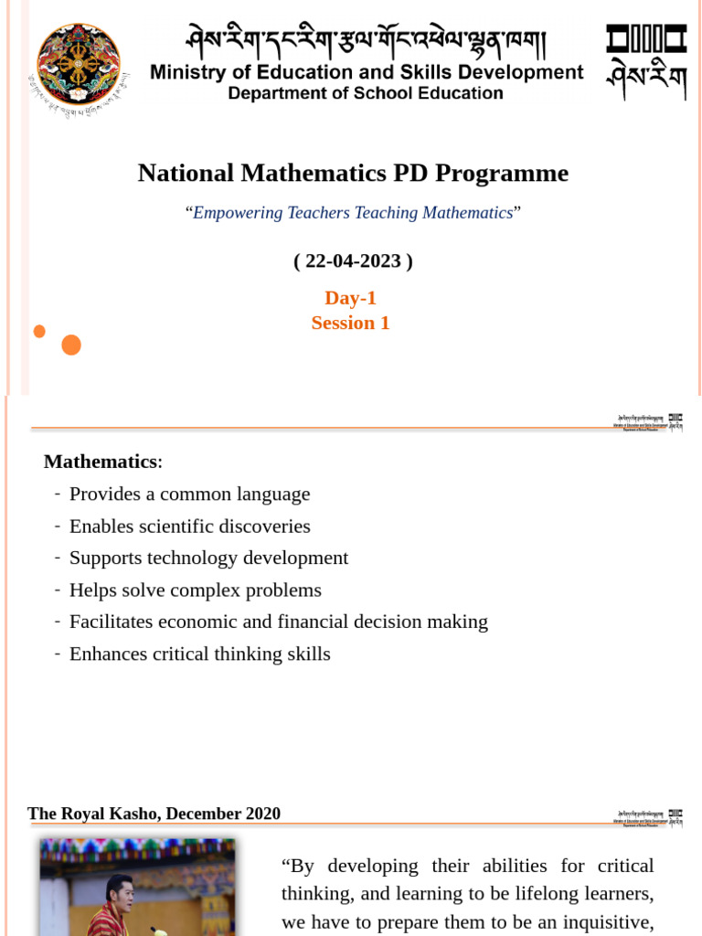 National Mathematics PD Programme Overview | PDF | Learning | Mindset