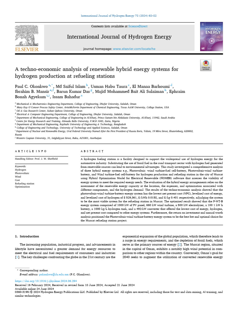 A Techno-Economic Analysis of Renewable Hybrid Energy Systems | PDF ...