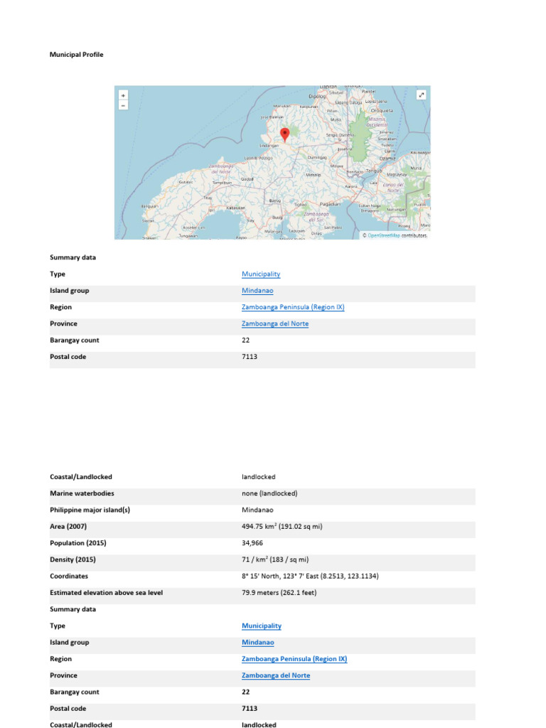 Siayan Municipality Profile and Postal Code | PDF | Economies