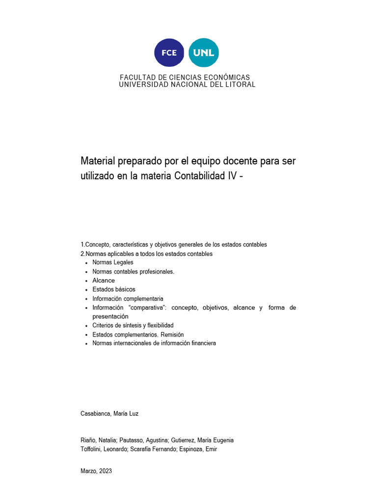 U1 General 2023 | PDF | Contabilidad | Estado financiero