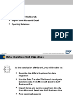 Contents:: Data Transfer Workbench Import From Microsoft Excel Opening Balances