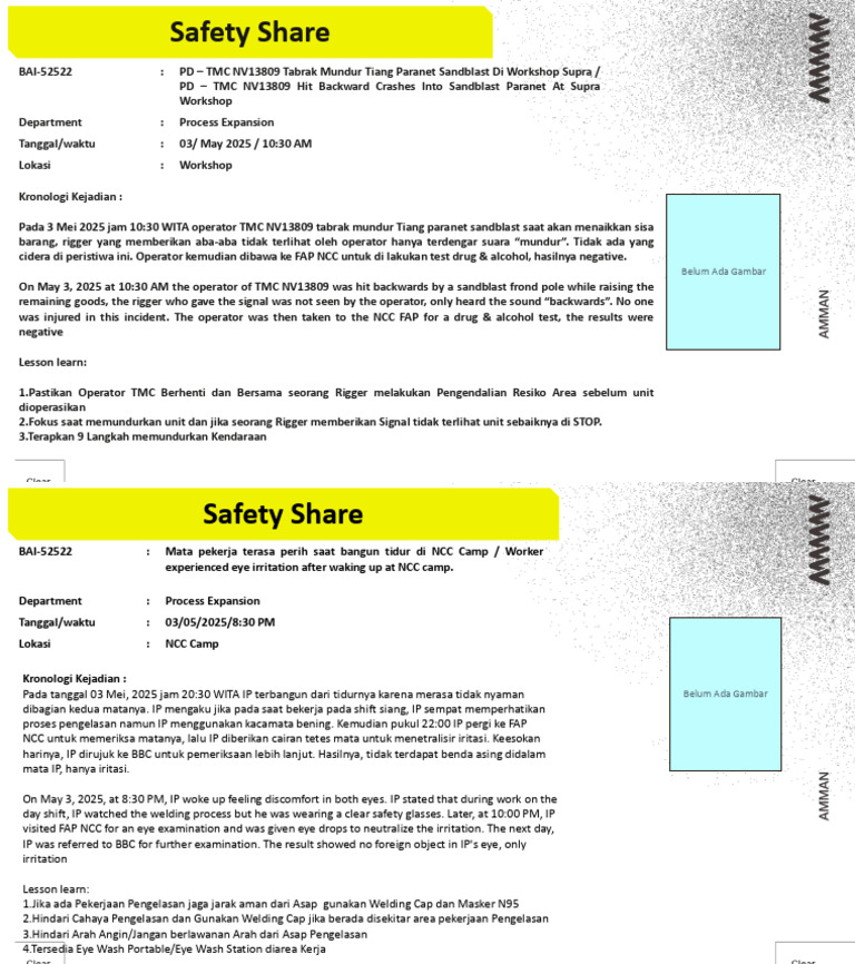 Daily Safety Share 04 May 2025 | PDF