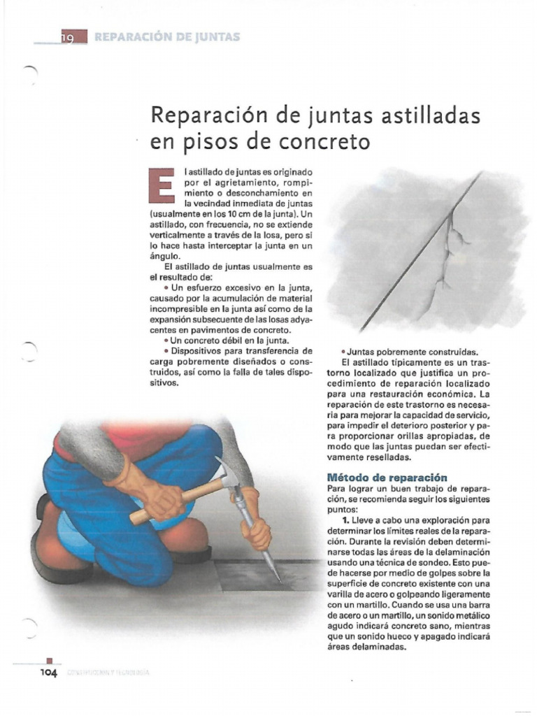 Reparación de Juntas Astilladas en Concreto | PDF | Hormigón | Neumático