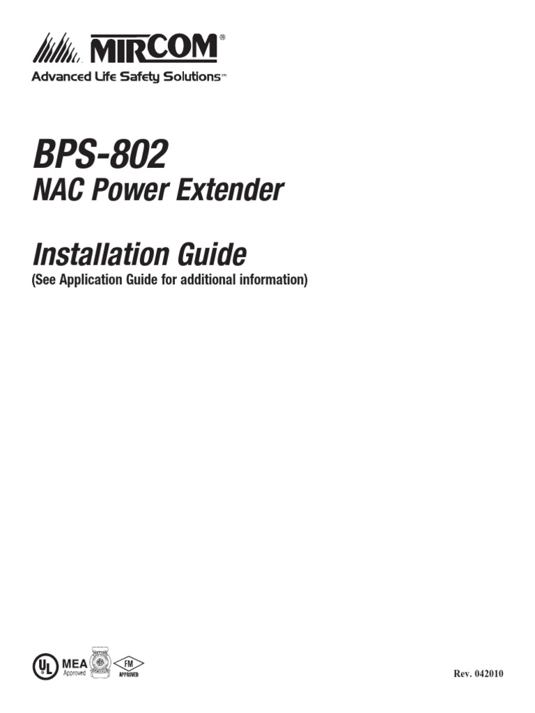 BPS-802 NAC Power Extender Guide | PDF | Amplifier | Power Supply