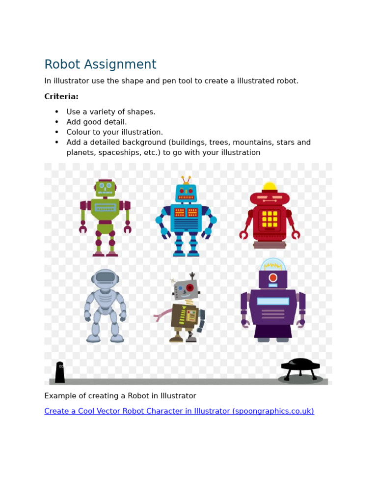 Create a Detailed Robot in Illustrator | PDF