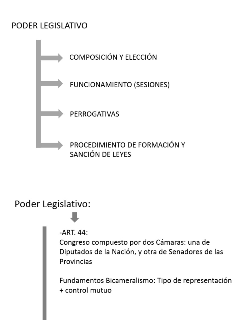 Estructura y Funciones del Poder Legislativo | PDF | El proceso de ...