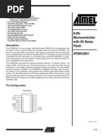 8-Bit Microcontroller With 2K Bytes Flash AT89C2051: Features