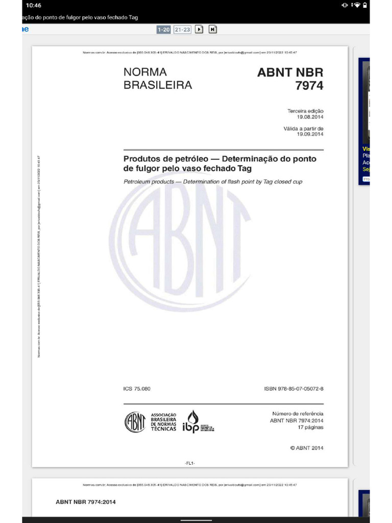 NBR 7974 | PDF