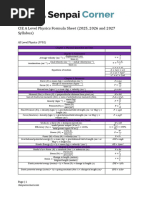 AS Level Physics Comprehensive Formula Sheet | PDF | Technology ...