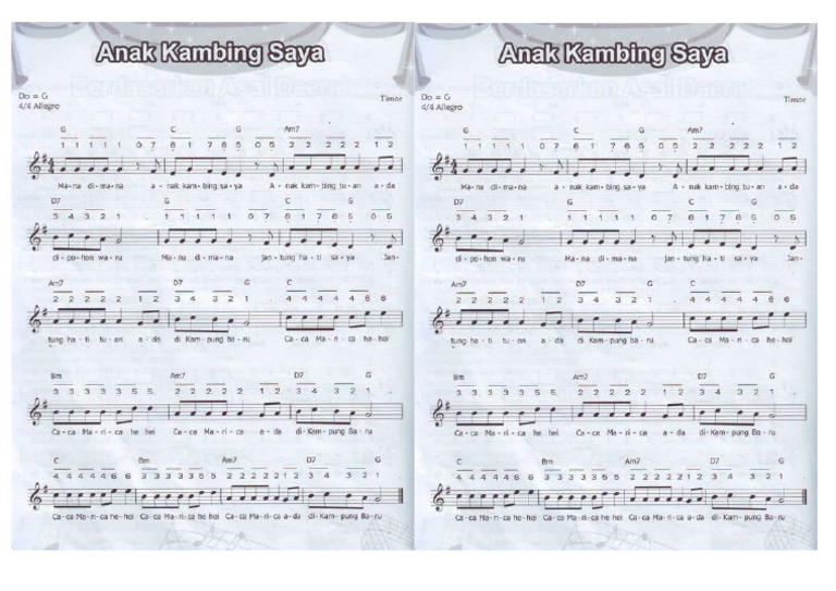 Anak Kambing Saya | PDF