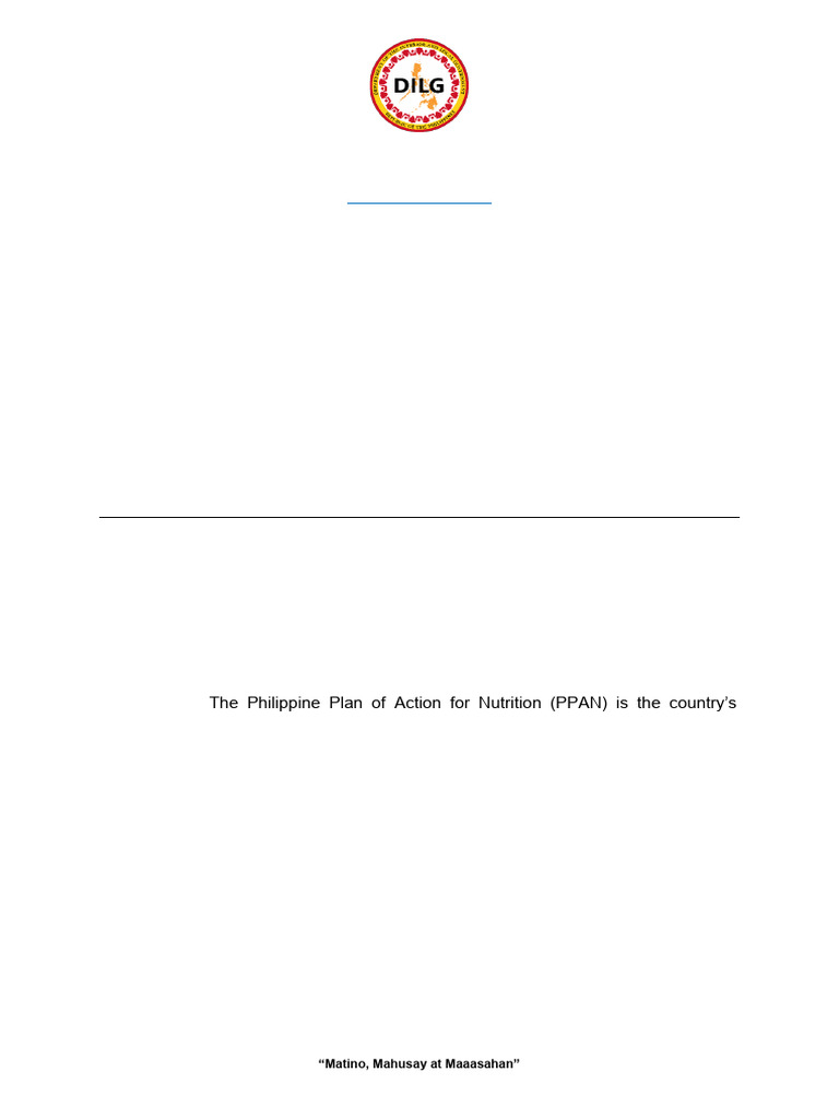 PPAN 2023-2028 Implementation Guidelines | PDF | Malnutrition | Human ...