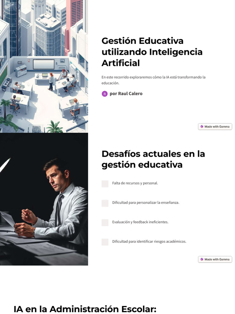 IA en la Gestión Educativa Eficiente | PDF | Inteligencia artificial ...