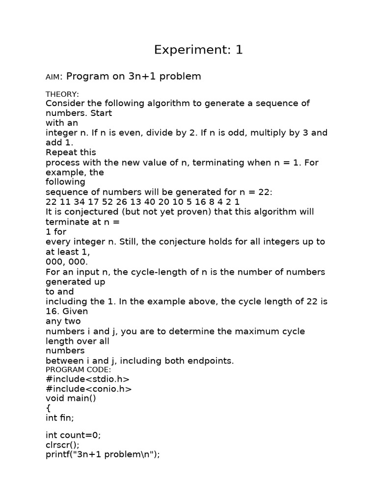 Exp 1 CP Mannual | PDF
