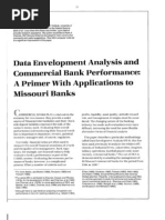 Data Envelopment Analysis and Commercial Bank Performance: A Primer With Applications To Missouri Banks