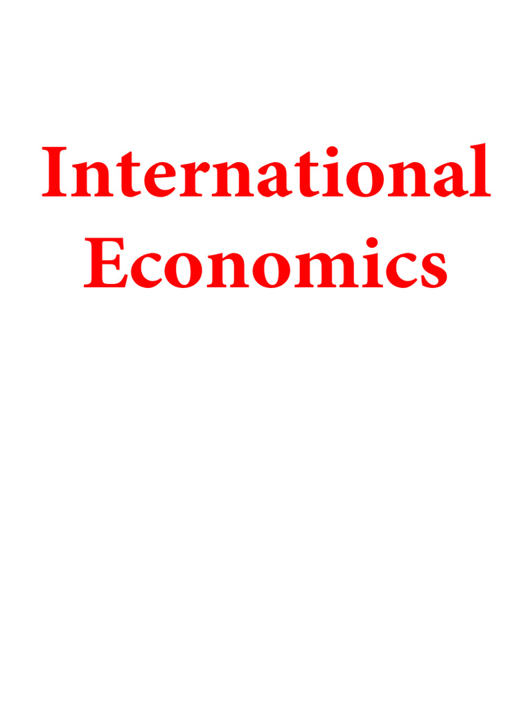 International Economics Study Guide | PDF | Balance Of Payments ...