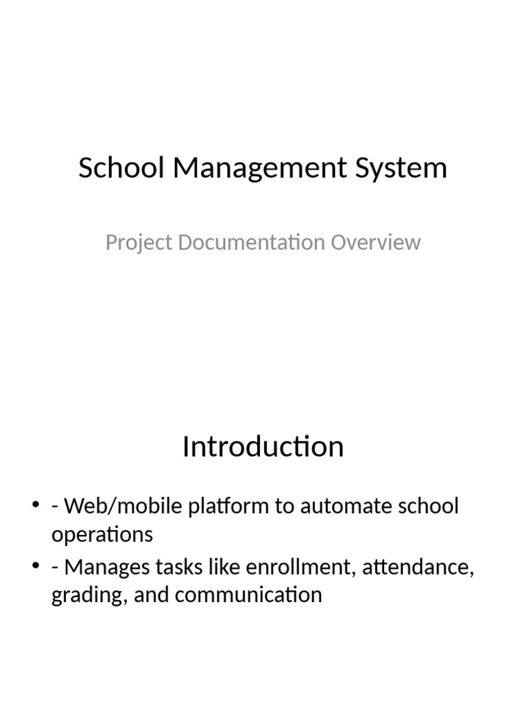 School_Management_System_Presentation_Updated | PDF