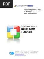 CodeCharge Studio4 Quick Start Tutorials