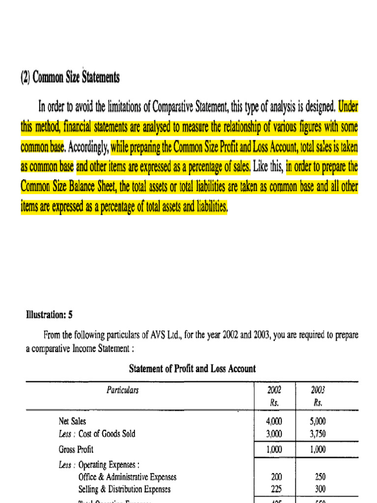 Common Size and Trend Analysis 2 | PDF | Gross Margin | Corporate Jargon
