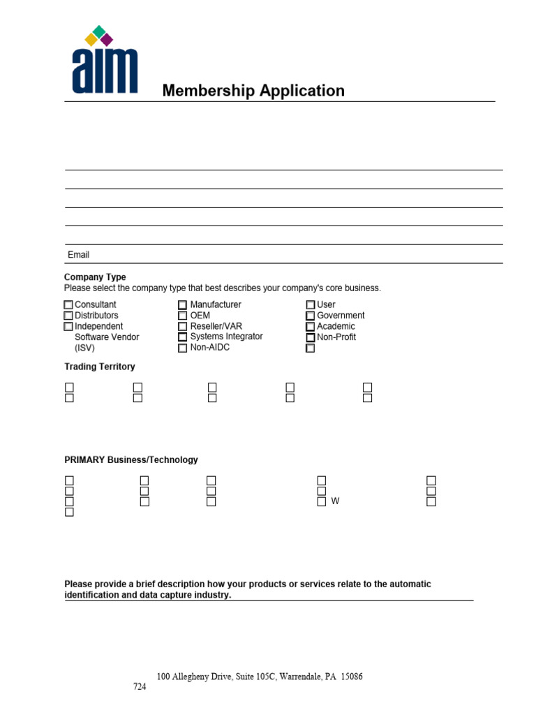 AIM Membership Application and Fees | PDF | Flat Tax | Payments