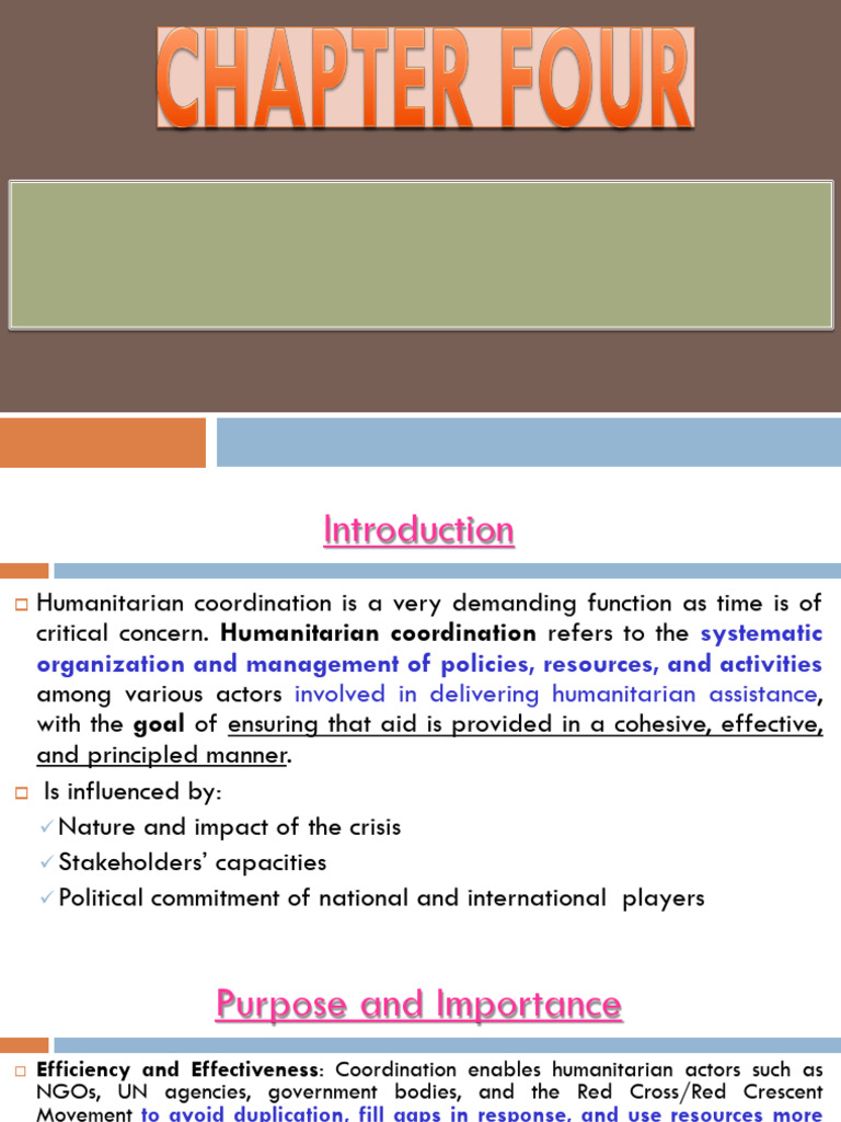 Effective Humanitarian Coordination Strategies | PDF | Humanitarian Aid ...