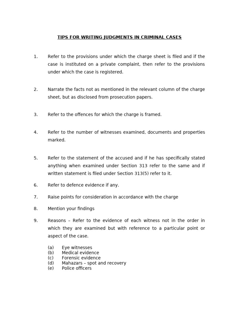 Writing Effective Criminal Judgments | PDF | Sentence (Law) | Witness