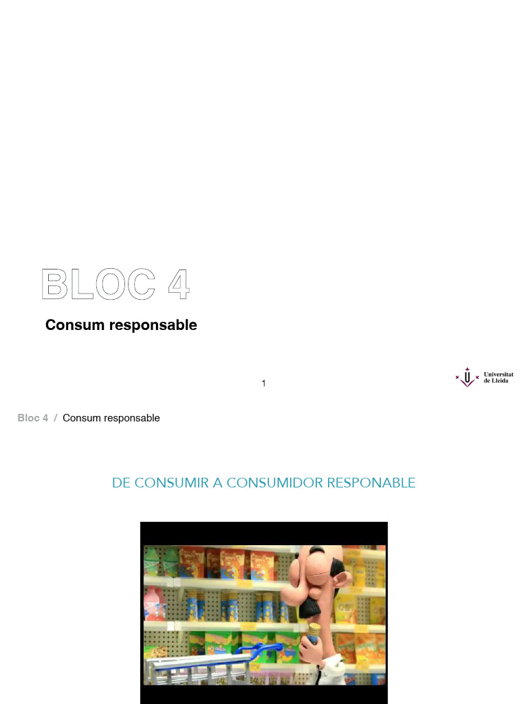 Bloc 4. Consum Responsable | PDF